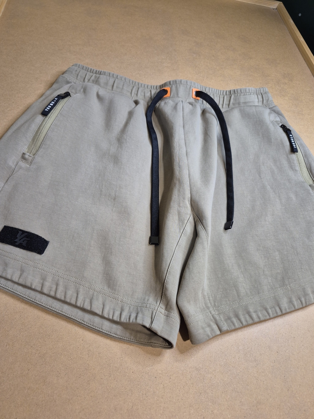 YoungLA Drab Green Athletic Shorts with Black Drawcord 4391/5